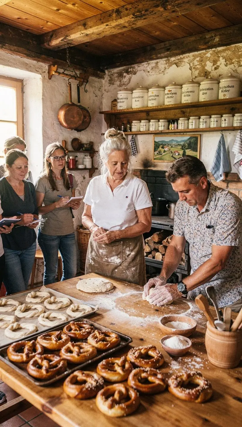 Traditionelle deutsche Gerichte auf einem liebevoll gedeckten Tisch während einer kulinarischen Tour.